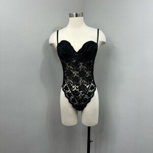 36C‎ VS Black Lace Lingerie Bodysuit